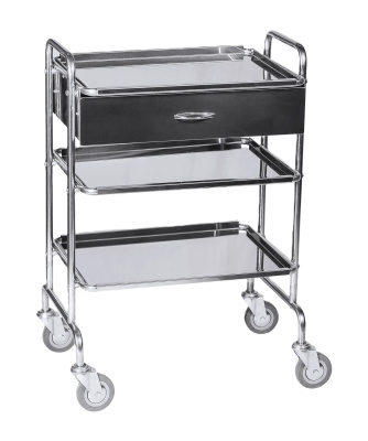 Столик процедурный Ока-Медик СММ-3 (каркас из нержавеющей стали)